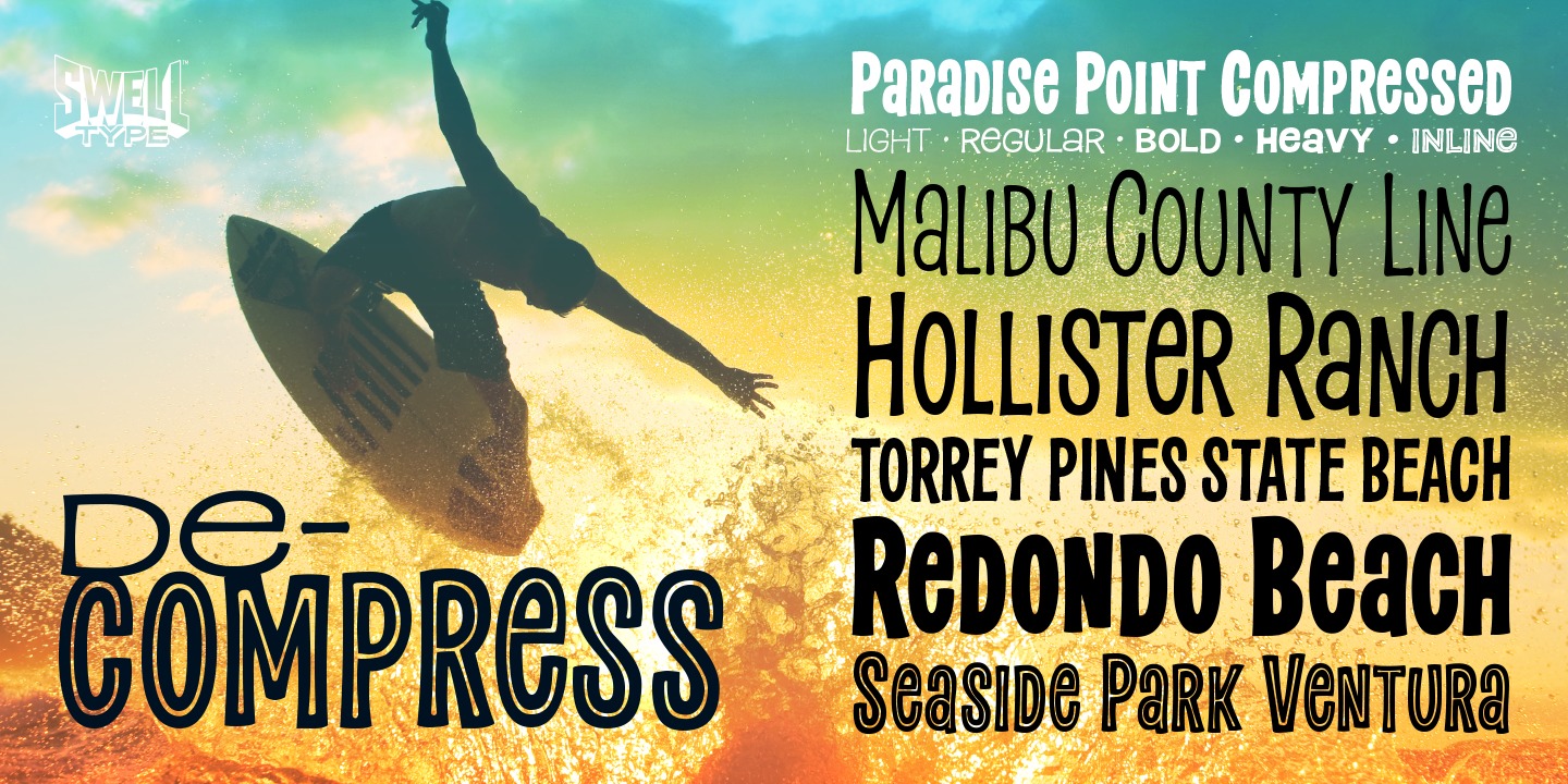 Пример шрифта Paradise Point Extended Bold